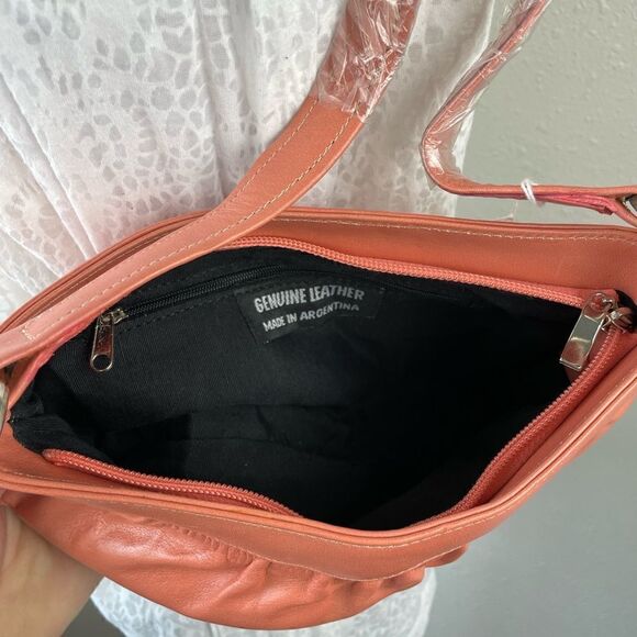 NWT Prago Pink Leather Shoulder Bag - Picture 7 of 7